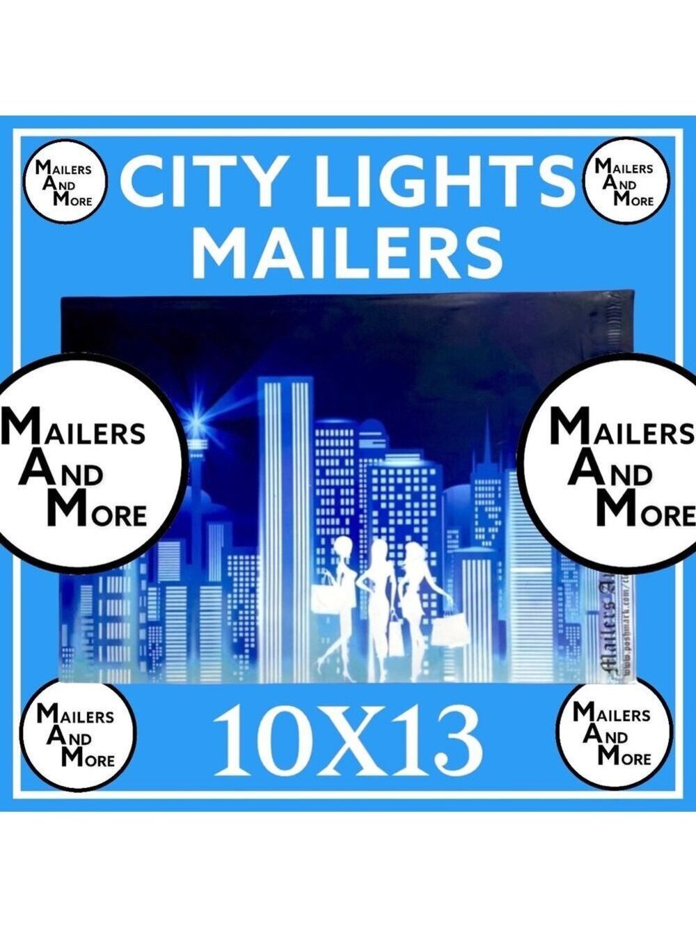 25 10X13 Poly Mailers City Lights Shipping Envelopes PRICE IS FIRM - Picture 7 of 7